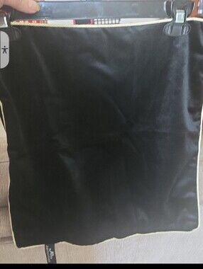 Pillow Covers in Black Velvet with Gold Trim (SET OF 4)